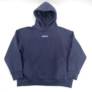 Wilo The Label Wellness Hoodie Navy Blue Logo Pullover Sweatshirt Medium NWT